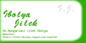 ibolya jilek business card
